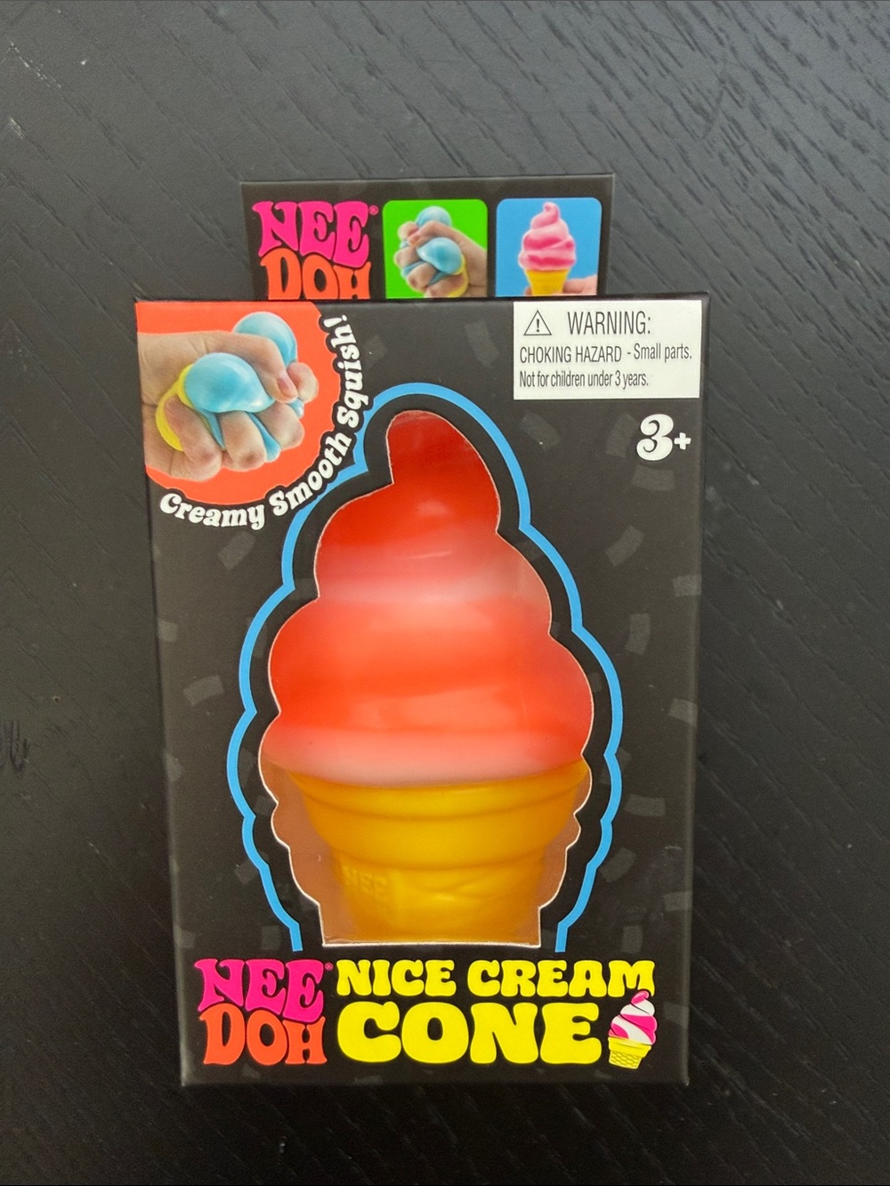 Needoh Nice Cream Cone Soft Squishy Toy - Red and Yellow